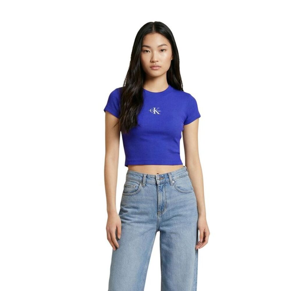 Calvin Klein Jeans Blue Cotton Women's T-Shirt